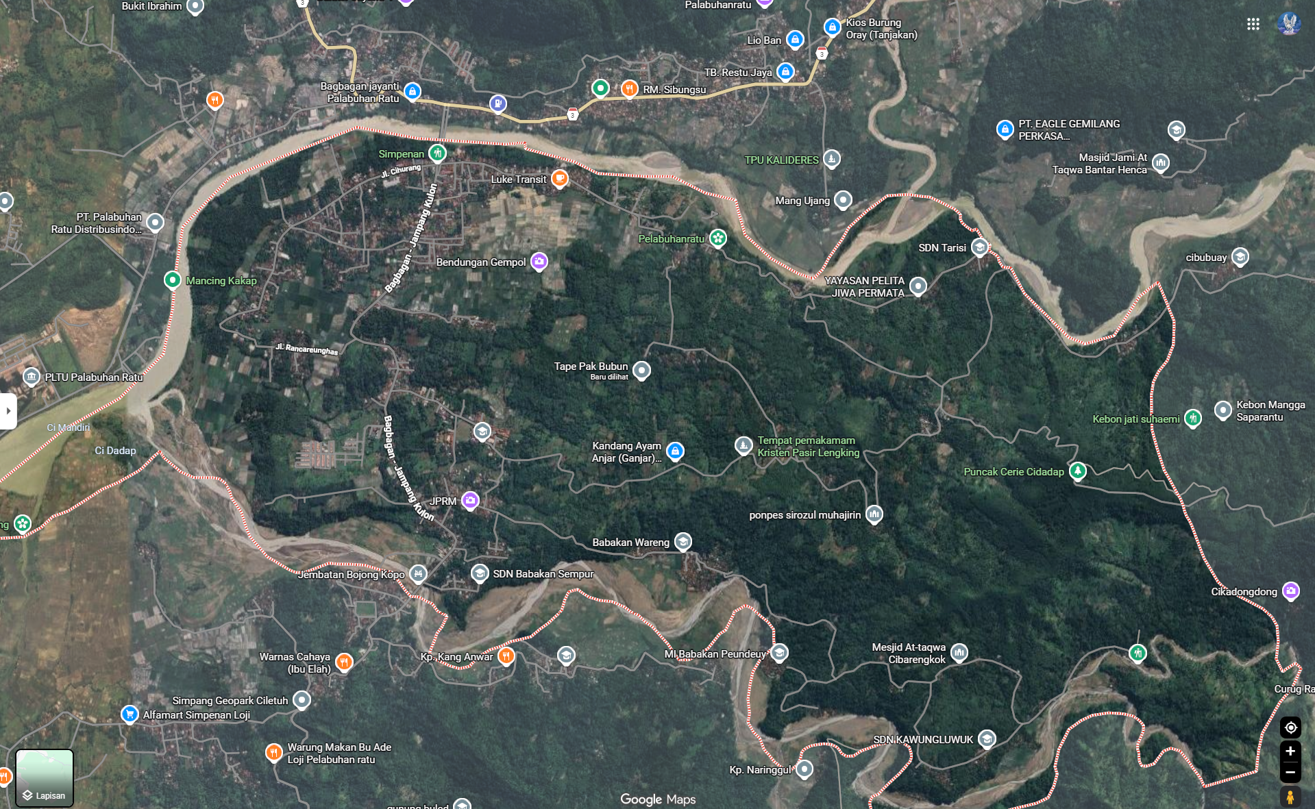 Peta dan lokasi usaha lokal